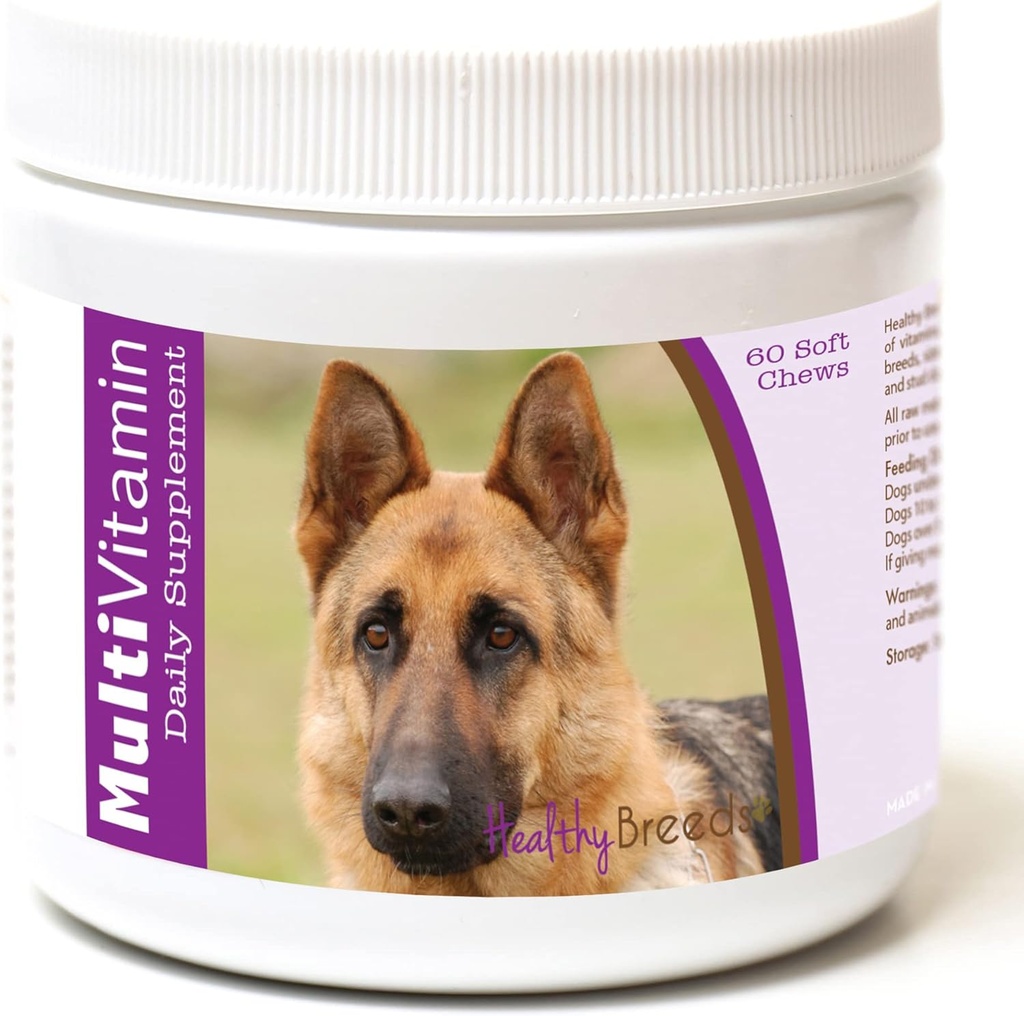 Healthy Breeds German Shepherd Multi-Vitamin Soft Chews 60 Count
