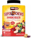FACTEUR DE FORCE Enfants Imune Health Super Chews, Supplément de soutien aux enfants Imune avec vitamine D pour les enfants, Elderberry, vitamine C, et zinc, 2 mois d'approvisionnement, non-OGM, saveur de baies de pommes, 60 aliments doux