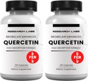 Laboratoires de recherche Quercetin Formule d'absorption élevée avec/Bromelain