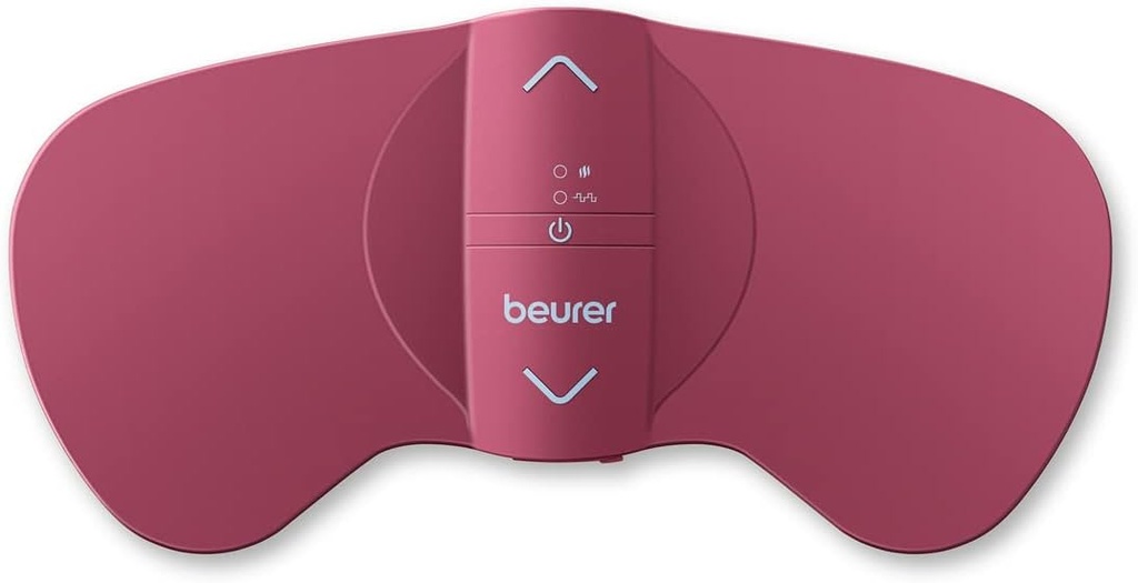 Beurer EM50 Unité TENS et plaque chauffante - Crampes portatives de période soulagement de la douleur, rechargeable, arrêt automatique, 15 niveaux TENS, chauffage rapide, pour soulager la douleur menstruelle ou lombaire sans drogue