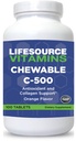 Vitamines source de vie Vitamine C 500 mg - 100 comprimés à croquer - Amazing Orange Flavor - Sweetened w/Stevia