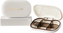 Compact Small White Pill Organizer, 6 Compartments, Stylish Cute Travel Pill Box Holder Daily Medicine Pill Case Container, Portable to Store Vitamins, Medication and Supplements