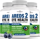 NEW AGE AREDS 2 Vitamines oculaires - Lutéine, Zeaxanthin, Bilberry, Astaxanthin Mineral Vision Supplément - 180 Compte