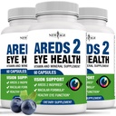 NEW AGE AREDS 2 Vitamines oculaires - Lutéine, Zeaxanthin, Bilberry, Astaxanthin Mineral Vision Supplément - 180 Compte