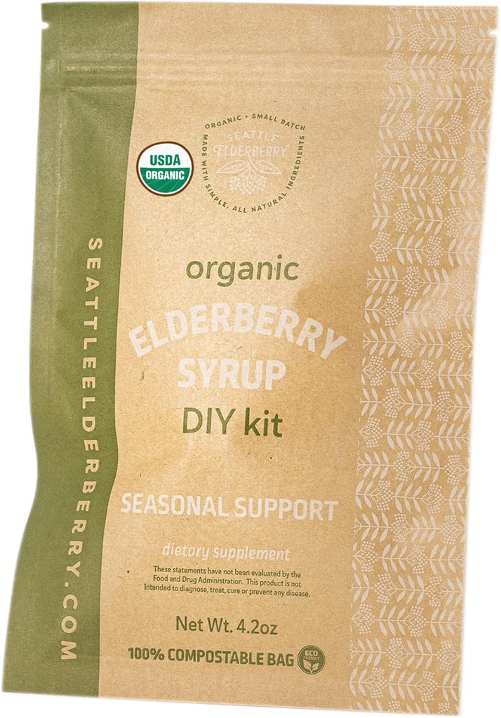 Kit de bricolage de soutien saisonnier – Faites un délicieux supplément à base de plantes sans gluten avec des avantages allergènes potentiels, contenant seulement des ingrédients biologiques fabriqués en petits lots aux États-Unis - 4oz