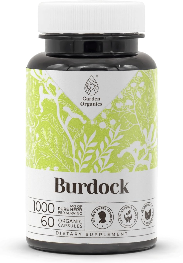 Burdock 60 Capsules (Arctium lappa) Compléments diététiques à base de plantes à haute capacité (60 Nombre)