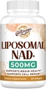 Supplément Liposomique NAD+ 500 MG, Supplément Vrai NAD Plus, Absorption Supérieure, Boost NAD+ Plus efficace que le Riboside de Nicotinamide pour l'énergie cellulaire, Vieillissement en santé, 60 Servir
