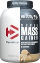 Dymatize Poudre de protéines Super Mass Gainer, Vanille Gourmande, 52g Protéines, 1g Créatine, 1280 Calories, 10,7g BCAA, 245g Carbes, contient de la poudre de protéines de lactosérum, de l'isolat et de la caséine (8 portions)