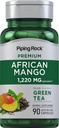 Extrait de graine de mangue africaine de Rock de Piping 1220 mg de 90 Capsules avec du thé vert Supplément Extra Strength