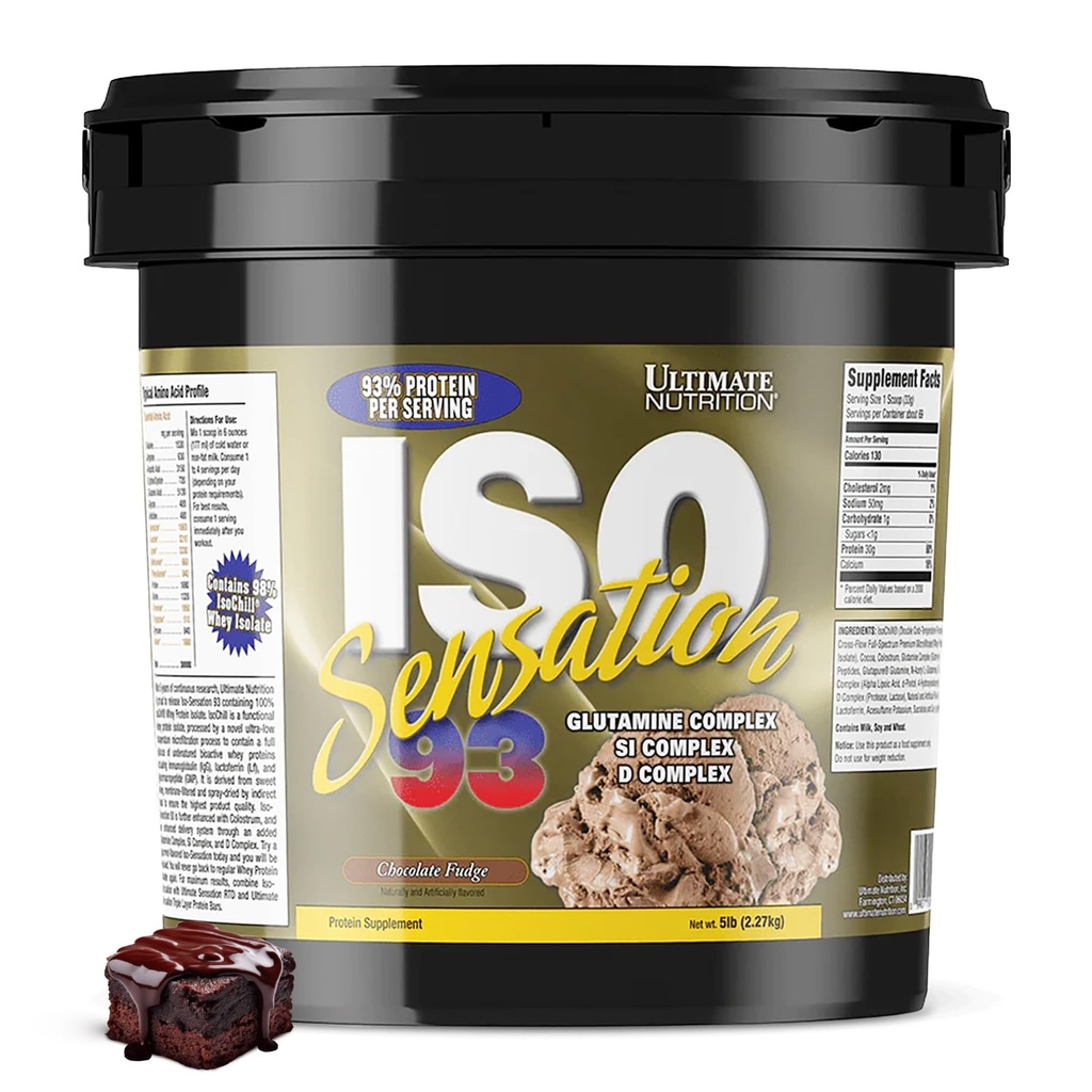 Ultimate Nutrition Iso Sensation Whey Protein (5 pounds, Chocolate Fudge)