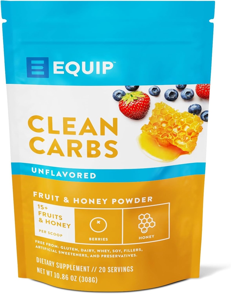 Equip Foods Nettoyer les glucides (en anglais) 15+ Fruits et miel Superfood Powder (en anglais) Post Workout Recovery Powder (en anglais) Antioxydants, supplément glucidique (en anglais)