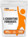 BulkSupplements.com Poudre de fumarate de L-Carnitine - supplément de carnitine, nutrition sportive, L-Carnitine 500mg - sans gluten, 500mg par portion, sans gluten, 1kg (2,2 lbs) (paquet de 1)
