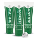 Gel de soulagement de la douleur biogelé pour le genou, le cou, la hanche, l'articulation, l'épaule et les maux de dos simples, l'arthrite analgésique, le soulagement musculaire douloureux, le gel menthol incolore 4 Fl Oz (paquet de 3)