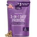 iHeartDogs 3-en-1 Probiotique pour chiens avec citrouille pour améliorer la digestion et la santé des intestins - Probiotiques pour chiens et enzymes digestives, 90 Nombre