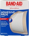 Plaquettes adhésives Tru-Stay de marque Band-Aid, larges bandes stériles pour soins et protection des blessures, grande taille, 10 ct (paquet de 4)