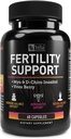Vela supplément de soutien à la fertilité , Myo & D-Chiro Inositol + Vitex Berry , Complexe de soutien hormonal et ovarien , 60 capsules , 3ème partie testée , non-OGM