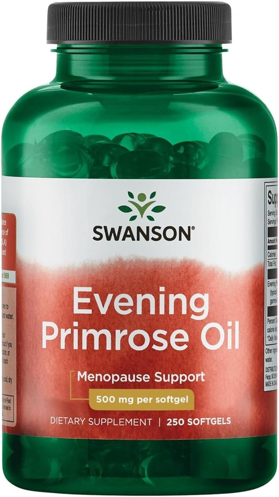 Huile de Primrose de Swanson (Omegatru) 500 Milligrammes 250 gels