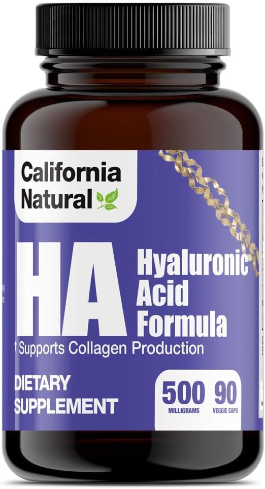 Capsules de formule d'acide hyaluronique naturel de Californie, 90 Compte