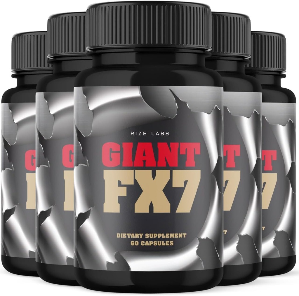 (5 Pack) GiantFX7 Capsules pour hommes, supplément GiantFX7 pour améliorer la force physique, pilules de force maximale GiantFX7 pour promouvoir le corps sain, GiantFX7 Pastillas Review (300 Capsules)