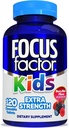 Focus Factor Kids Extra Strength Daily Chewable for Brain Health Support, 120 Compte – Vitamines - Formule qualité – Suppléments sans gluten et sans lait pour enfants – Pas d'édulcorant artificiel