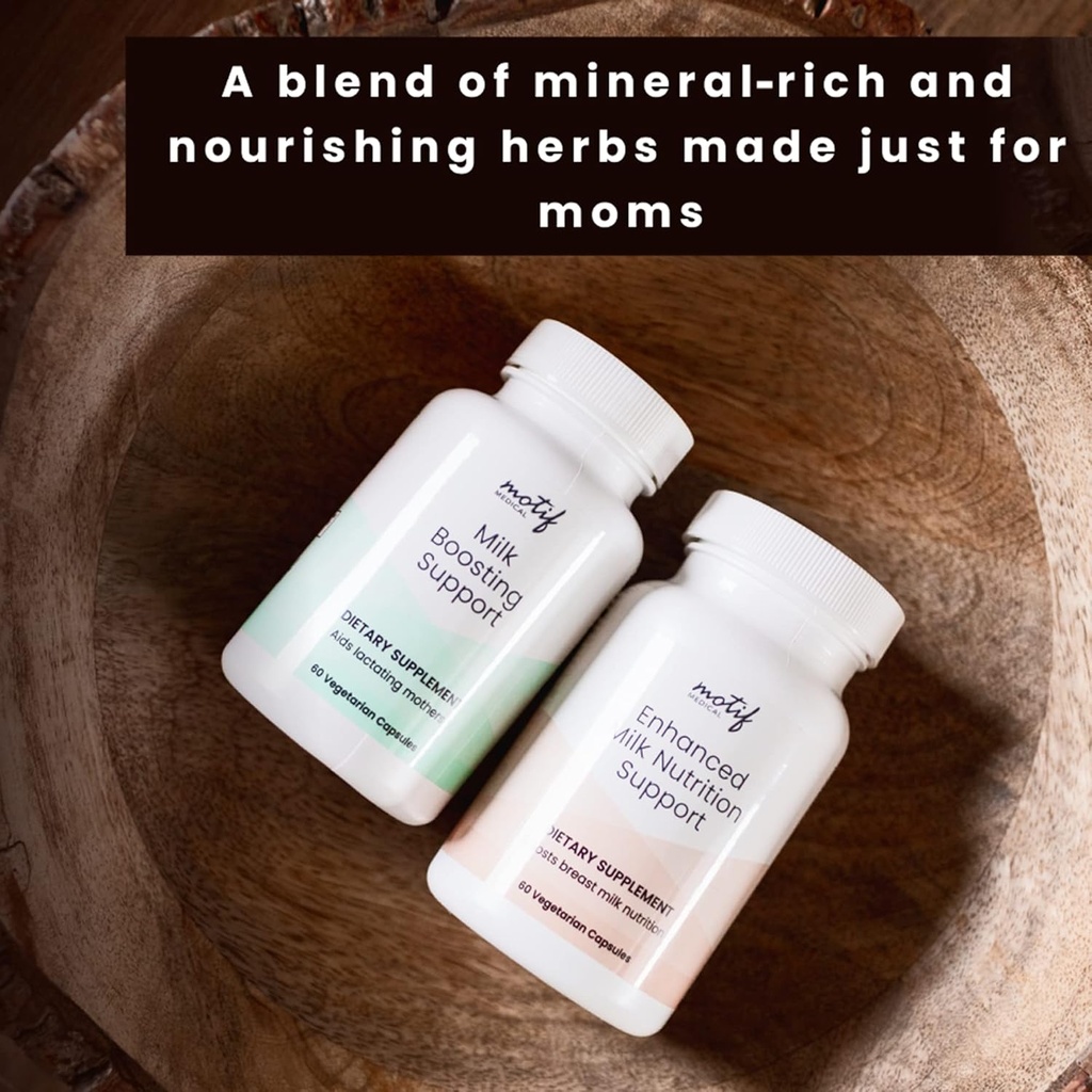 Motif Medical Lait Boosting Support Supplément d'allaitement - Soutien d'allaitement pour les mères allaitantes avec/vitamines - Suppléments d'allaitement pour augmenter l'approvisionnement en lait - Supplément d'allaitement (60 capsules)