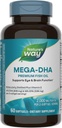 Nature's Way Mega-DHA Premium Huile de poisson, soutient la fonction des yeux et du cerveau*, Oméga-3, 2 000 Huile de poisson mg par 2-Softgel, 60 Softgels (paquetage mai Vary)