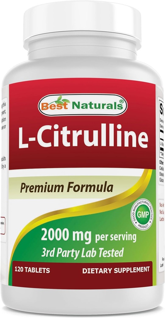 Best Naturals L-Citrulline 2000mg/Serving - Non-GMO - Gluten Free - 120 Tablets (120 Count (Pack of 1))