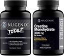 Nugenix Essentials Creatine Monohydrate et Total-T Testostérone Booster pour Hommes