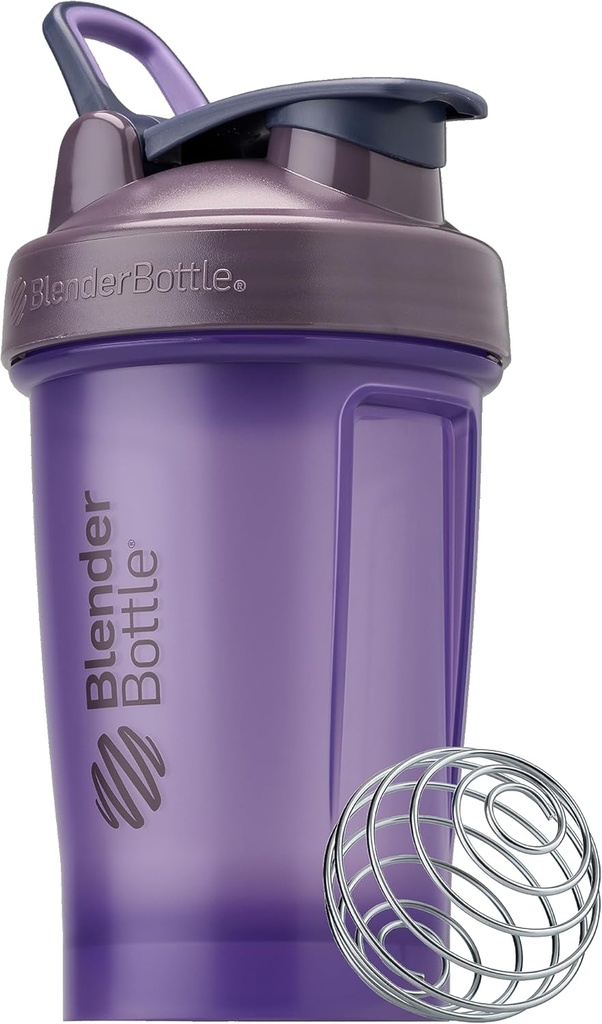 BlenderBottle Classic V2 Shaker Bouteille parfaite pour les shakes protéiques et préentraînement, 20 oz, couleur violette