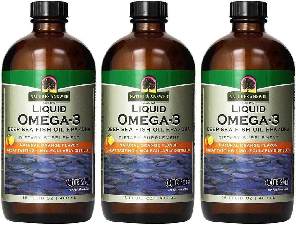 (3 EMBALLAGES) - Natures Réponse - Omega 3 Liquides 480ml