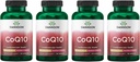 Swanson CoQ10 Énergie cérébrale cardiovasculaire et santé cardiaque Supplément antioxydant 200 mg 90 Capsules (4 Pack)