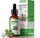 Graviola Soursop Bitters Liquid Drops with Vitamin C, D3, B6, 5000mg Soursop Fruit & Leaf Extract + 10 Bitters Botanicals for Immune Support Digestive Health Antioxidant Boost丨Non-GMO Vegan 2 Fl Oz