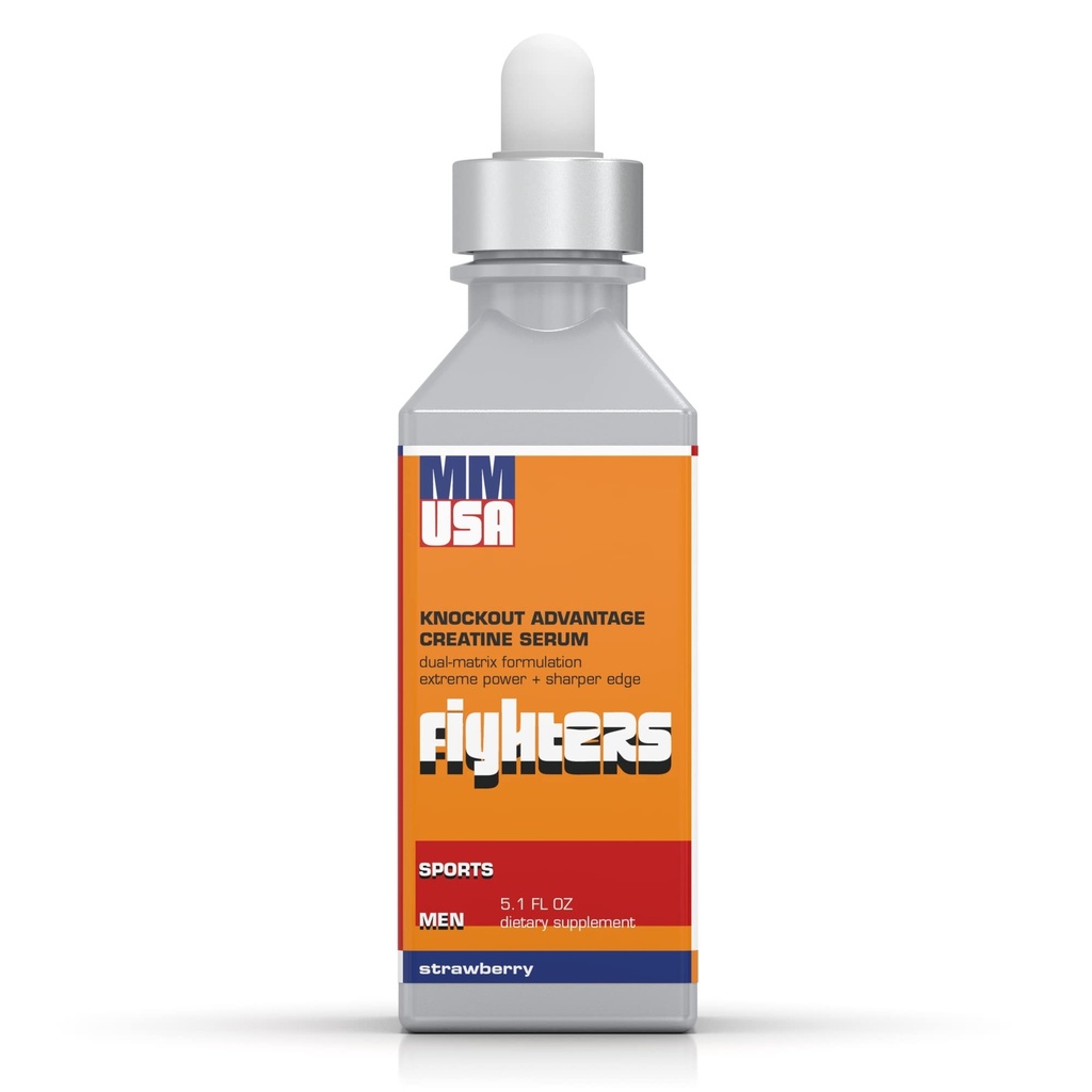 MMUSA Fighters Creatine Serum: Boost Strength, Power & Energy for Boxing. Améliorer la construction de l'étamine et du muscle. Emballage avec MSM, acides aminés, vitamines et glucosamine. Protection conjointe. Fraises, 5.1 Fl Oz