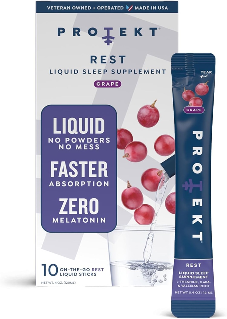 PROTEKT GABA L Theanine Supplement: Aide au sommeil sans mélatonine pour les adultes.