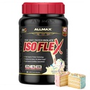 AllMAX Nutrition - ISOFLEX Poudre de protéines de lactosérum, Isolation de protéines de lactosérum, 27g de protéines, gâteau d'anniversaire, 2 livres