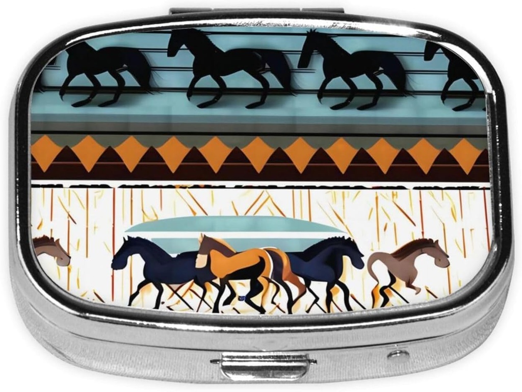 Boîte à pilules, petit étui à pilules pour la Purse & Pocket, organisateur de médecine mignon Voyage Pillbox, porte-conteneur de pilules portable pour tenir les vitamines, les médicaments, l'huile de poisson et les suppléments, patron de bandes de cheveux