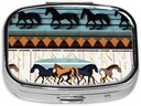 Boîte à pilules, petit étui à pilules pour la Purse & Pocket, organisateur de médecine mignon Voyage Pillbox, porte-conteneur de pilules portable pour tenir les vitamines, les médicaments, l'huile de poisson et les suppléments, patron de bandes de cheveux