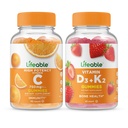 Vitamine vivante C 750mg + Vitamine D3 + Vitamine K2, Gommies - Grande dégustation, supplément de vitamine, sans gluten, sans OGM, gommy à croquer