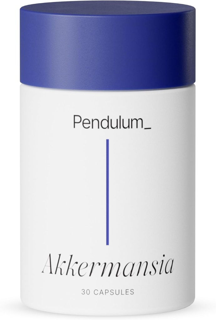 Pendulum Akkermansia Probiotic avec fibre prébiotique - Augmente la production de GLP-1, Retard de libération, Troisième partie testée, 100M AFU souche vivante pour la santé des hommes et des femmes (30 Capsules, 1-Pack)