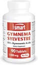 Supersmart - Gymnema Sylvestre 1500 mg par jour (forte résistance) - Supplément d'acides gymnémiques à 75 % (sans OGM et sans gluten) - 90 comprimés