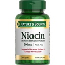 Nature's Bounty Niacin 500mg sans flush, support d'énergie cellulaire, soutient la santé du système nerveux, 120 capsules