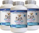 Morceaux d'immuno-chien - Chien Contrôle total de la santé - Immune Support - Peau de cheveux Nails Formule de santé oculaire orale - Supplément de calcium pour chien - 3 bouteilles (180 traites)
