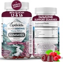 Optivida Nano Silver Immune Support Gummies (60 Comte) – Beta Glucan Suppléments pour le soutien quotidien immunitaire, Orchard Berry Flavor pour la santé immunitaire, Colloïdal Silver Supplément avec Beta Glucan 100