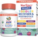 MaryRuth Organics Allaitement Multivitamine Gummies + Postbiotiques , USDA Organic , Vitamines pour les enfants 2 ans et plus Soutien immunitaire , Vitamine C , Vitamine D3 , Vitamine A , Zinc , Vegan , non-OGM 60 portions