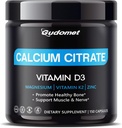High-Absorption Calcium Citrate with Vitamin D3 & K2 - Supports Bone, Muscle & Nerve Health - 150 Capsules, Made in USA