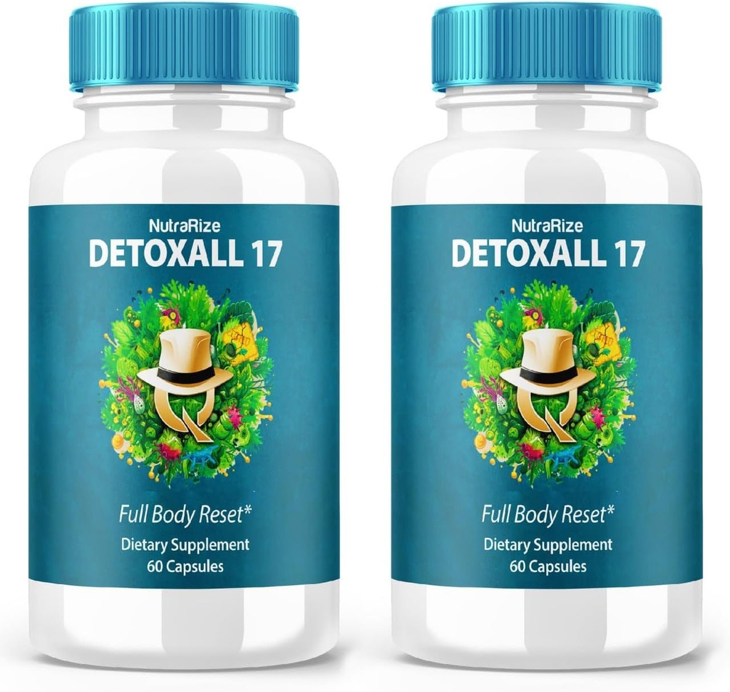 (2 Pack) DetoxAll 17, DetoxAll 17 Full Body Reset, DetoxAll17 Dietary Supplement pour la santé et le bien-être en général, la force maximale des pilules tout-naturel pour stimuler l'énergie, Detox All 17 Review (120 Capsules)
