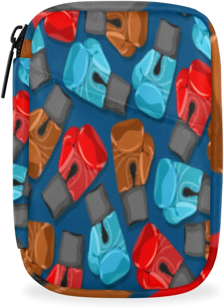 Gants de boxe de sport Pill Case Organisateur hebdomadaire de médecine avec sac de voyage Boîte à pilules de sept jours Supplément vitamine Boîte à pilules d'huile de poisson