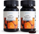Sanhelios Curbita Bladder Caps Huile de graines de citrouille 1000mg - Supplément de soutien à la fonction saine pour les hommes et les femmes - Non-OGM, sans sucre, sans conservateur, sans gluten - 60 Capsules - 2 Pack
