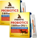 Probiotiques pour les chiens et les chats, 5 Million UFC, Vétérinaire Formulé, Digestion et santé immunitaire, Gut Flora Balance, Tous les Probiotiques naturels en poudre, Poulet foie saveur, 40 bâtons