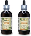 Vitex (Vitex Agnus-Castus) Teinture, extrait liquide de baies séchées biologiques (marque: HerbalTerra, fièrement fabriqué aux États-Unis) 2x4 fl.oz (2x120 ml)